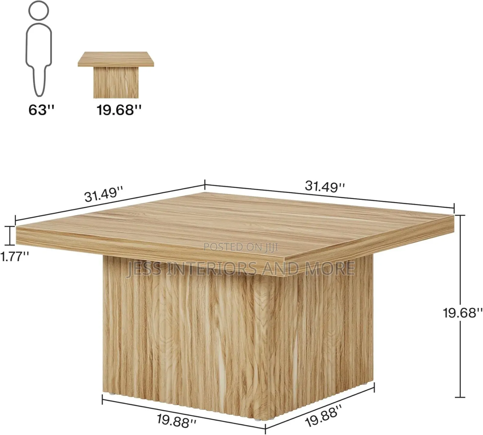 Center Table (Square Fluted)