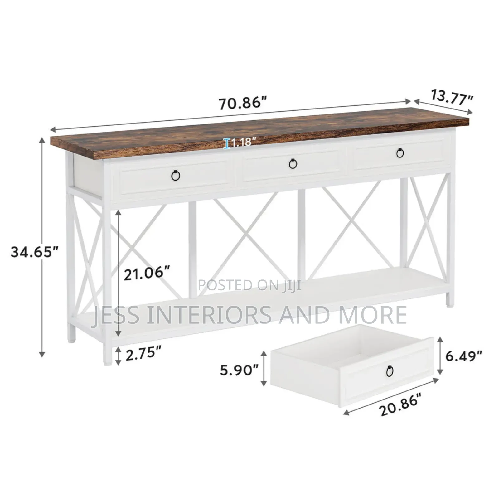 Console Table (3-Drawer) 180cm
