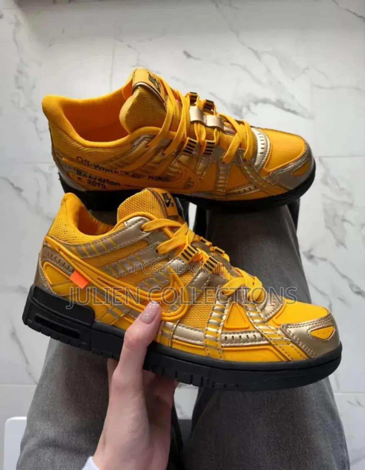 Nike Off White Sneak Goldsilver