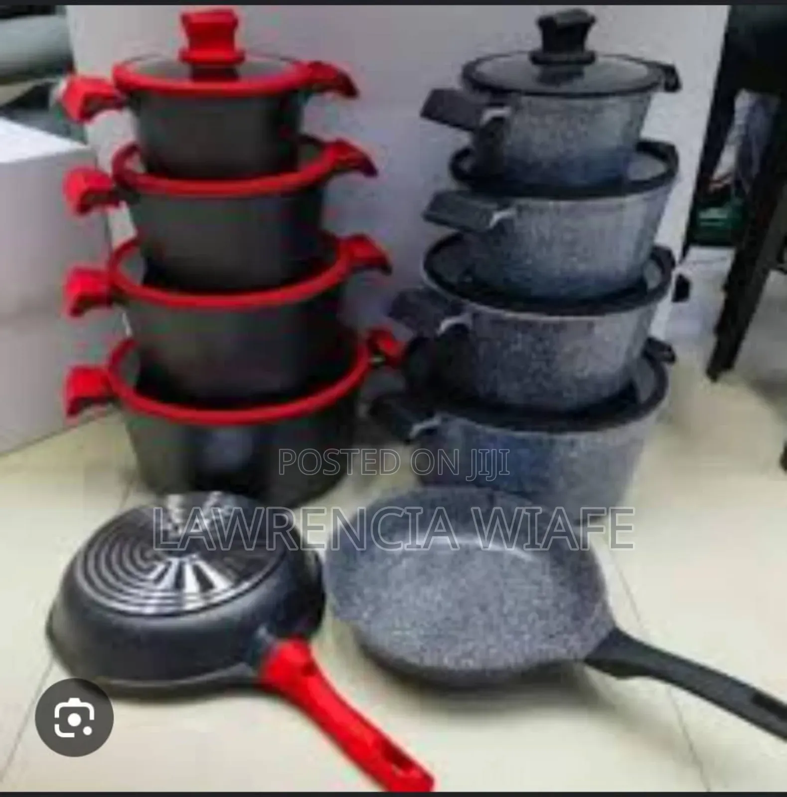 9pcs Osfe Cookware Set With Marble Coating