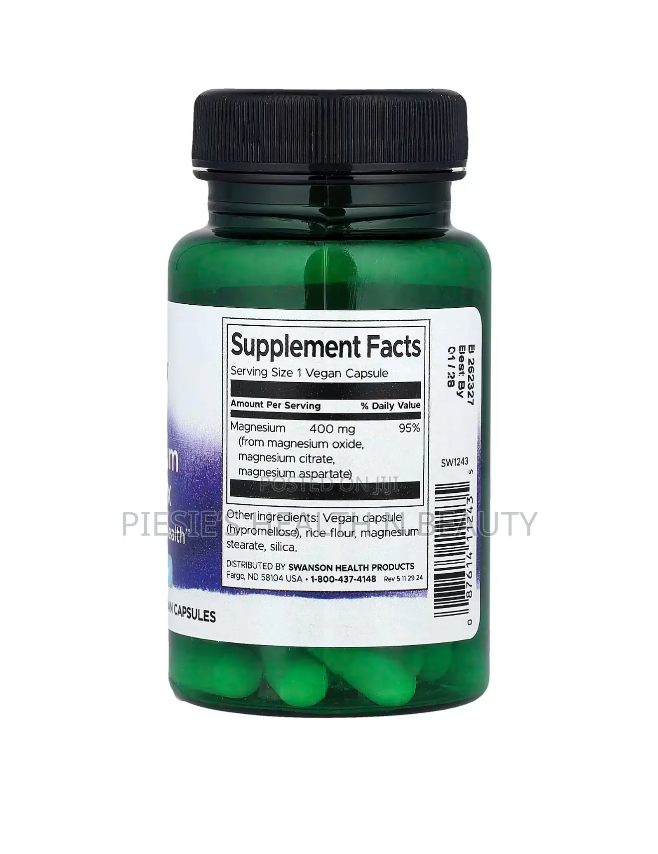 Swanson Triple Magnesium Complex, 30 Capsules