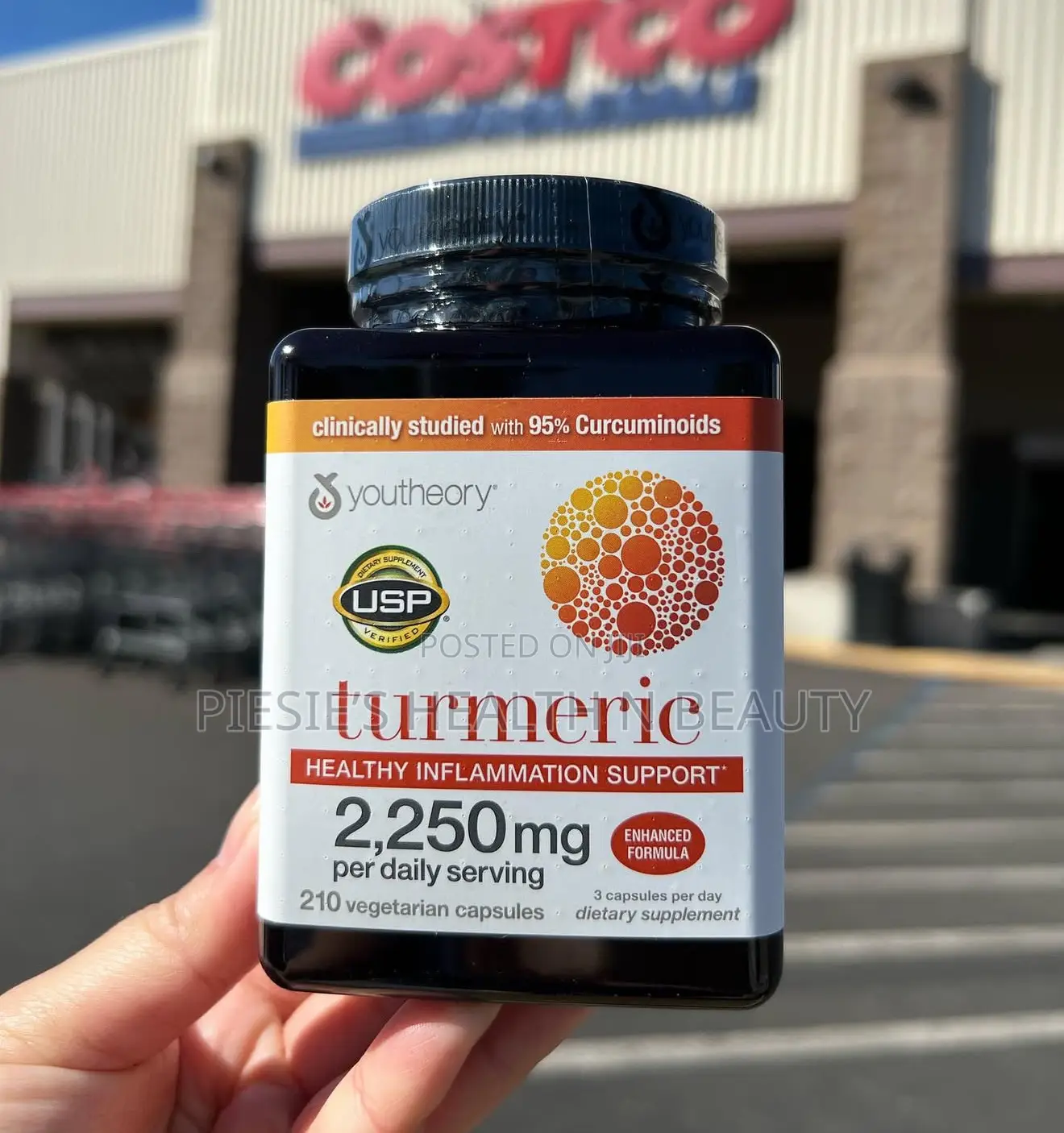 Youtheory Turmeric Healthy Inflammation Support 2250 Mg, 210 Capsules
