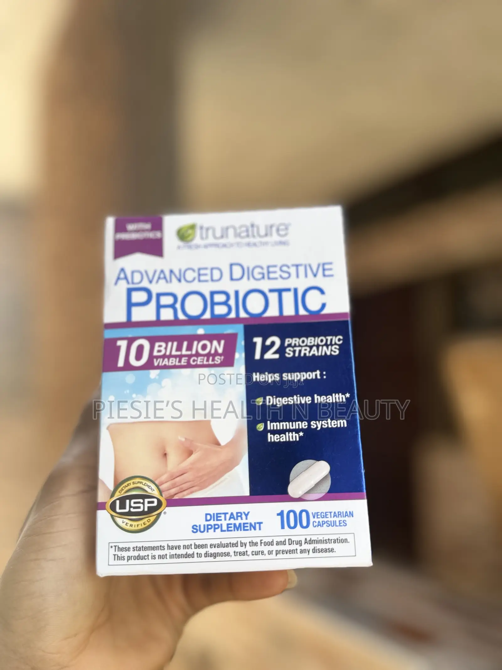 Trunature Advanced Digestive Probiotic Capsules, 10b 100 Count