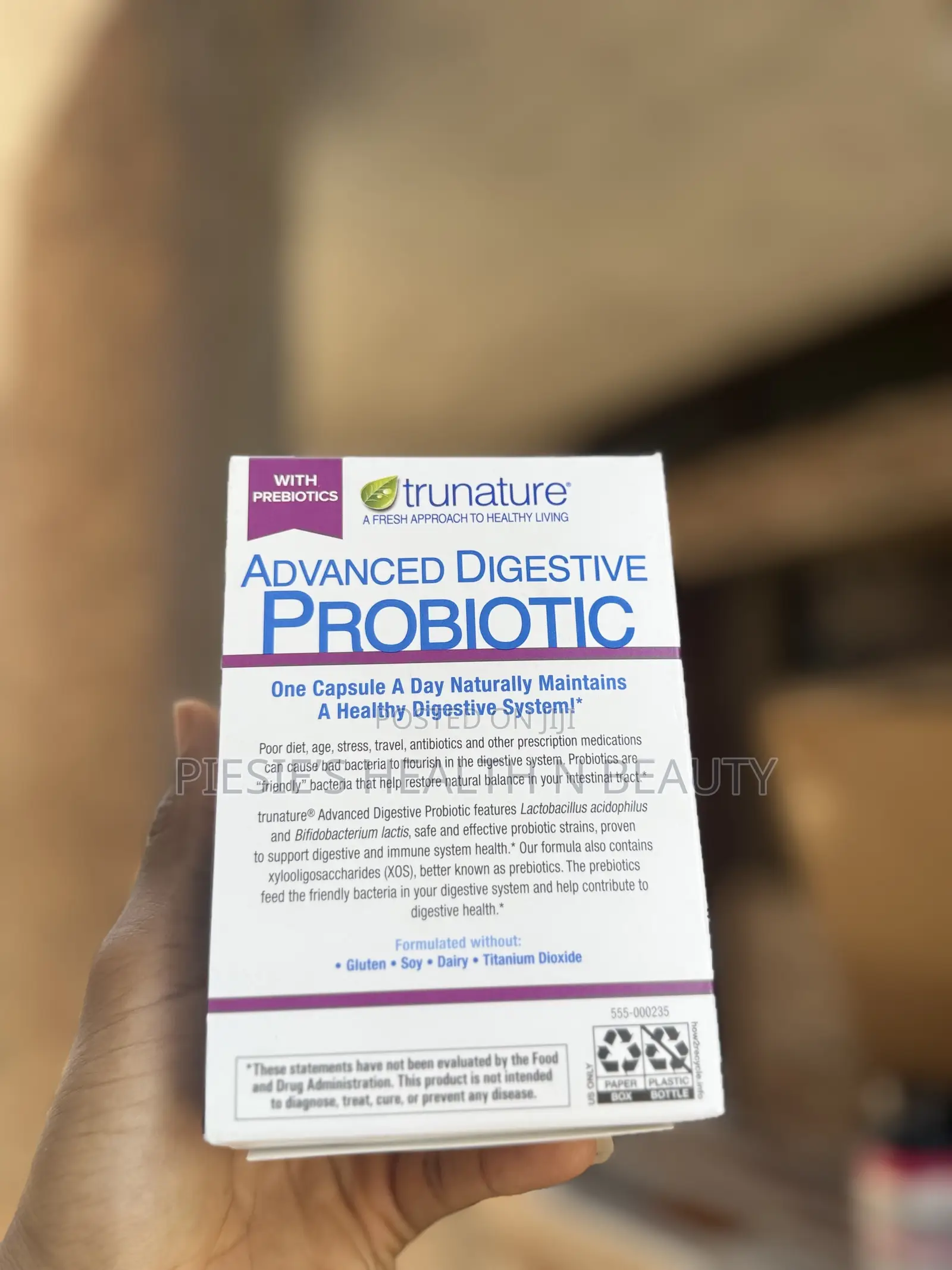 Trunature Advanced Digestive Probiotic Capsules, 10b 100 Count