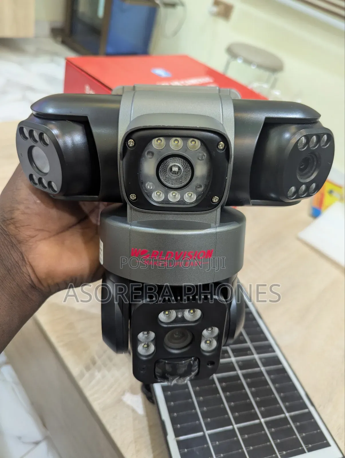 3 Lens (Triple Lens) 4g Solar Powered PTZ Outdoor CCTV Camera V380 Pro