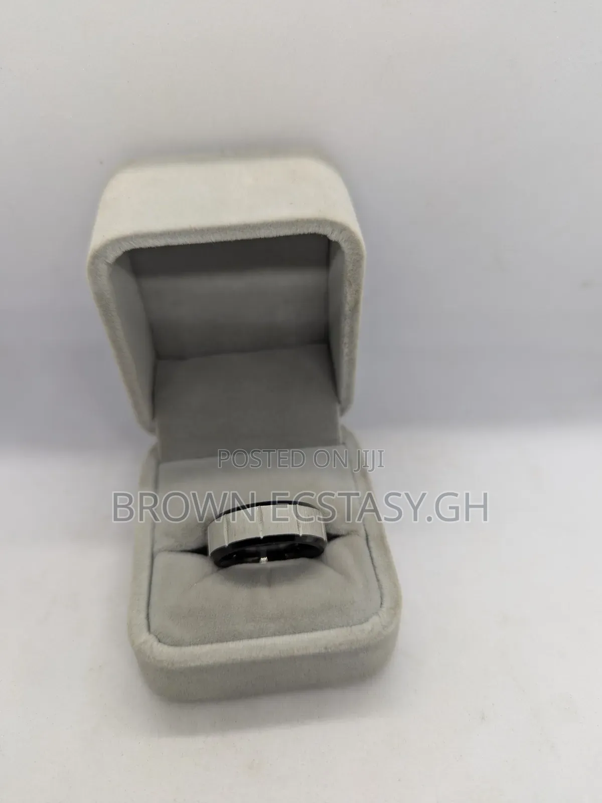 Sliver and Black Tungsten Wedding Ring