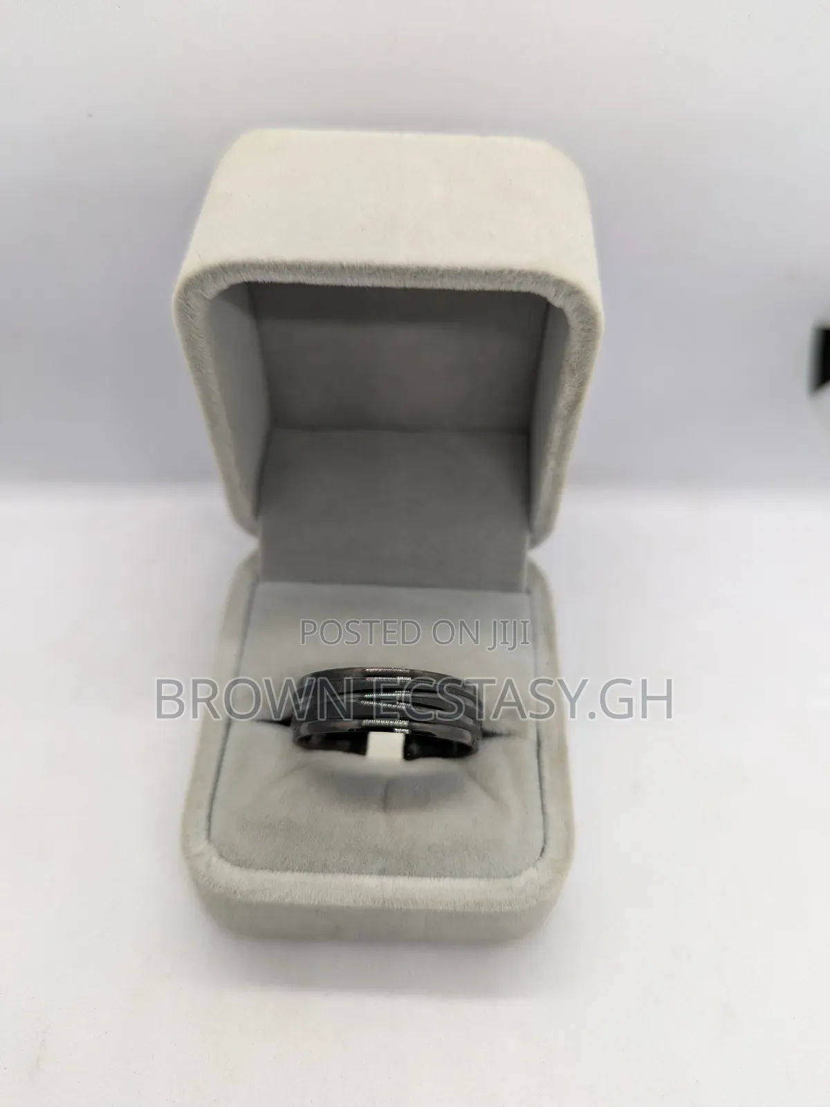 All Black Men's Wedding Rings (Italian Steel)