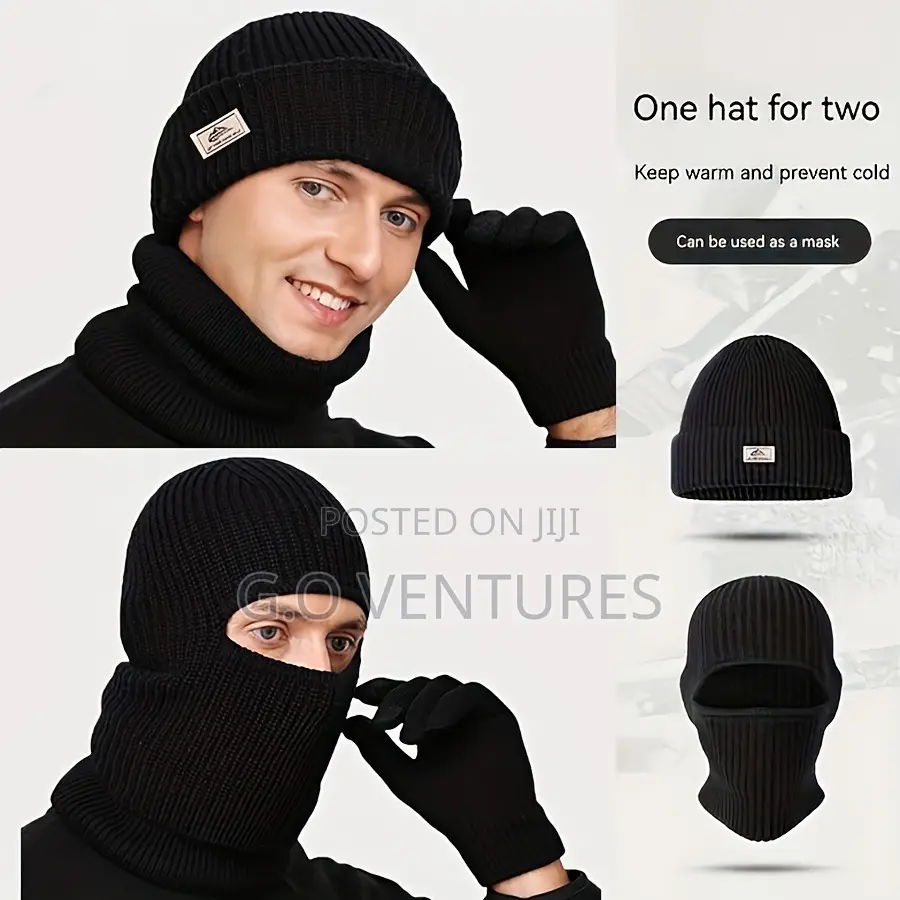 2 in 1 Knitted Ski Mask and Beanie