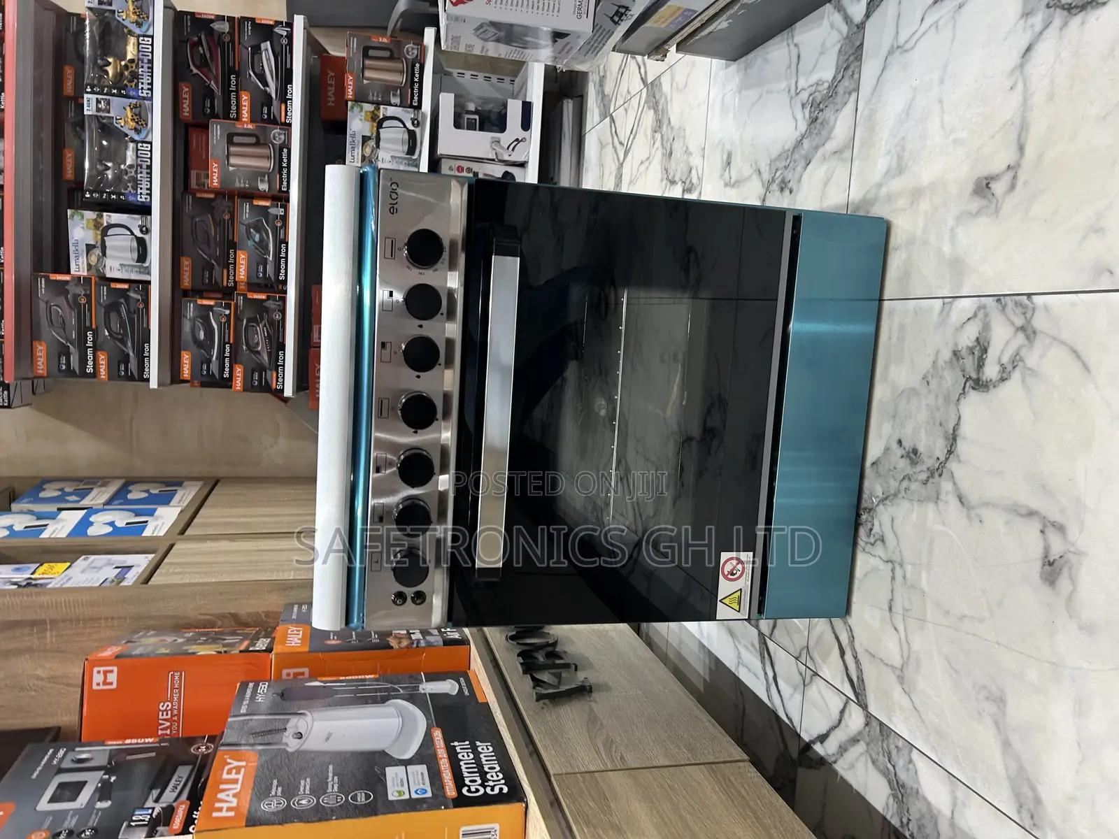 Secure 4 Gas Cooker Oven Eldo 60x60 Auto Ignition, Auto Rotisserie
