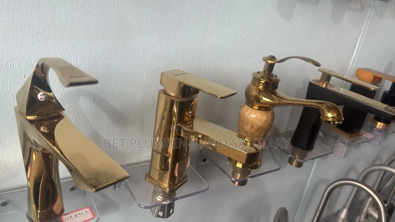 European Hot and Cold Golden Basin Tap_wash Hand Basin Tap