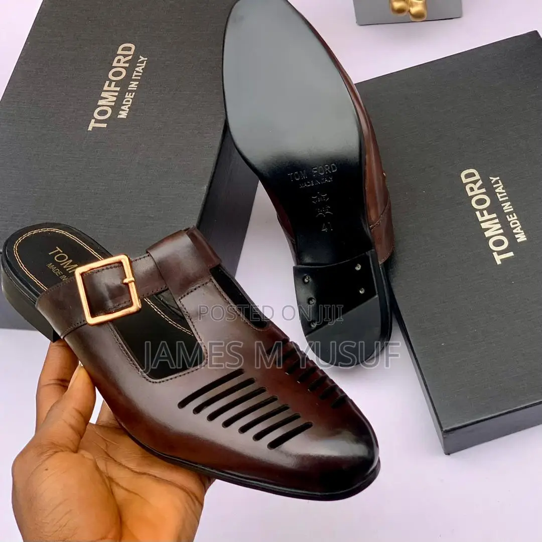 Cross Side Buckled Half Shoe