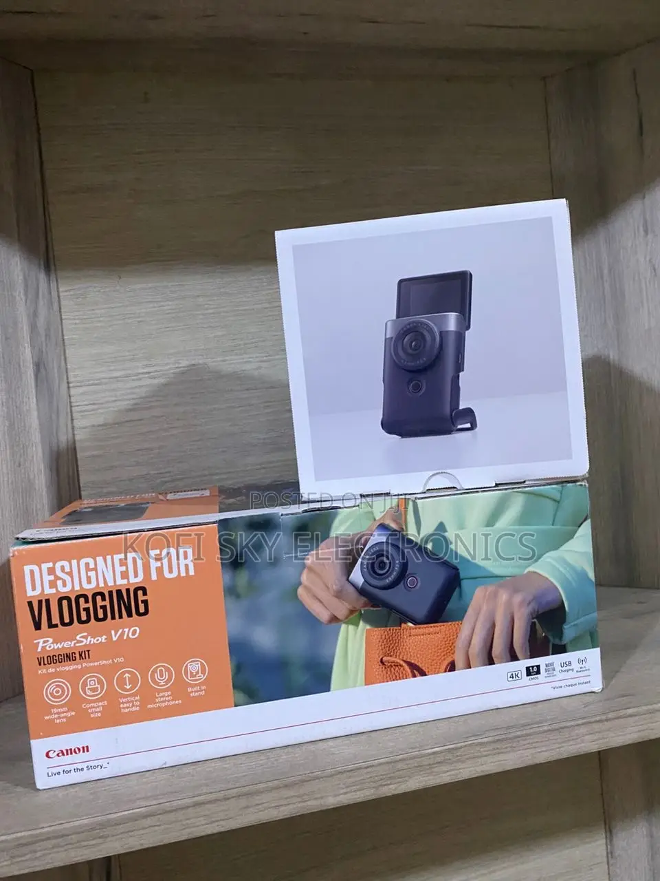 Canon Power V10bk Vlogging Kit Uhd Quality Recoding 20.9m Black