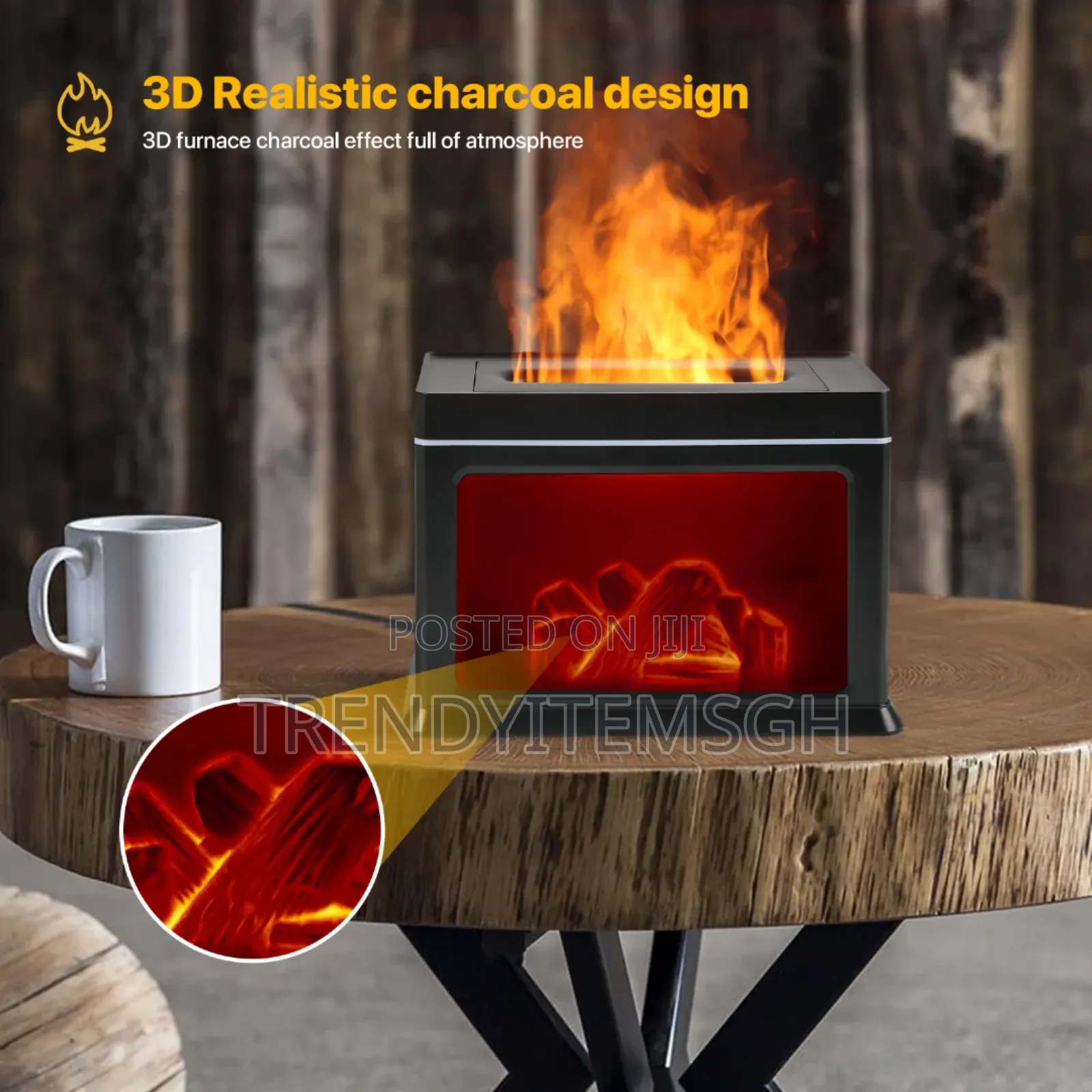 Modern 3d Vintage Fireplace Diffuser