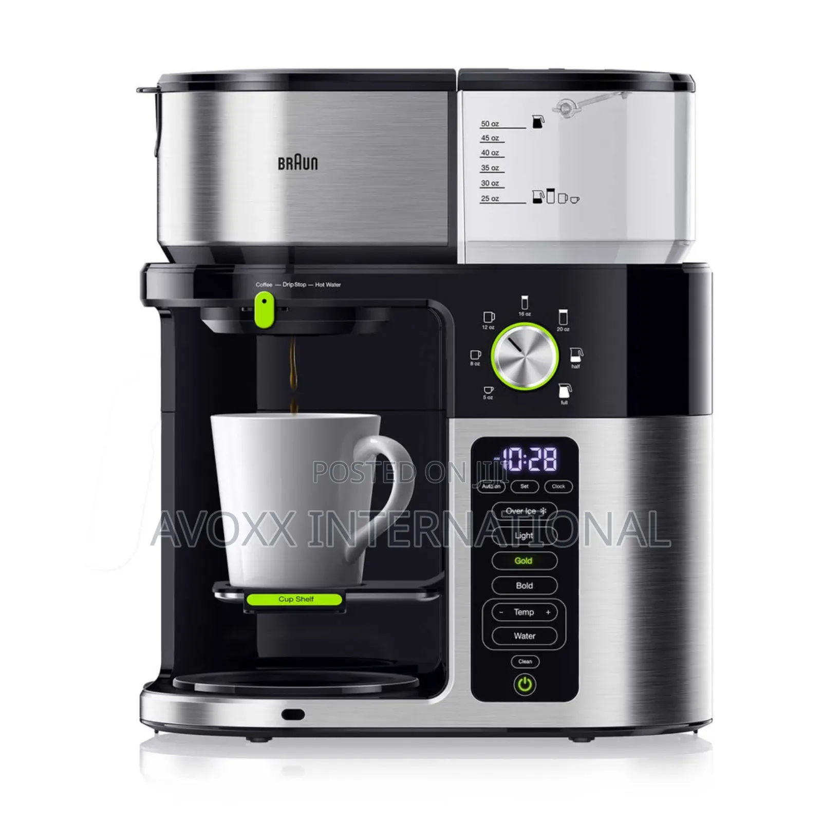 Braun Multiserve Plus 10-Cup Drip Coffee Maker -Hot Cold Kf 9150
