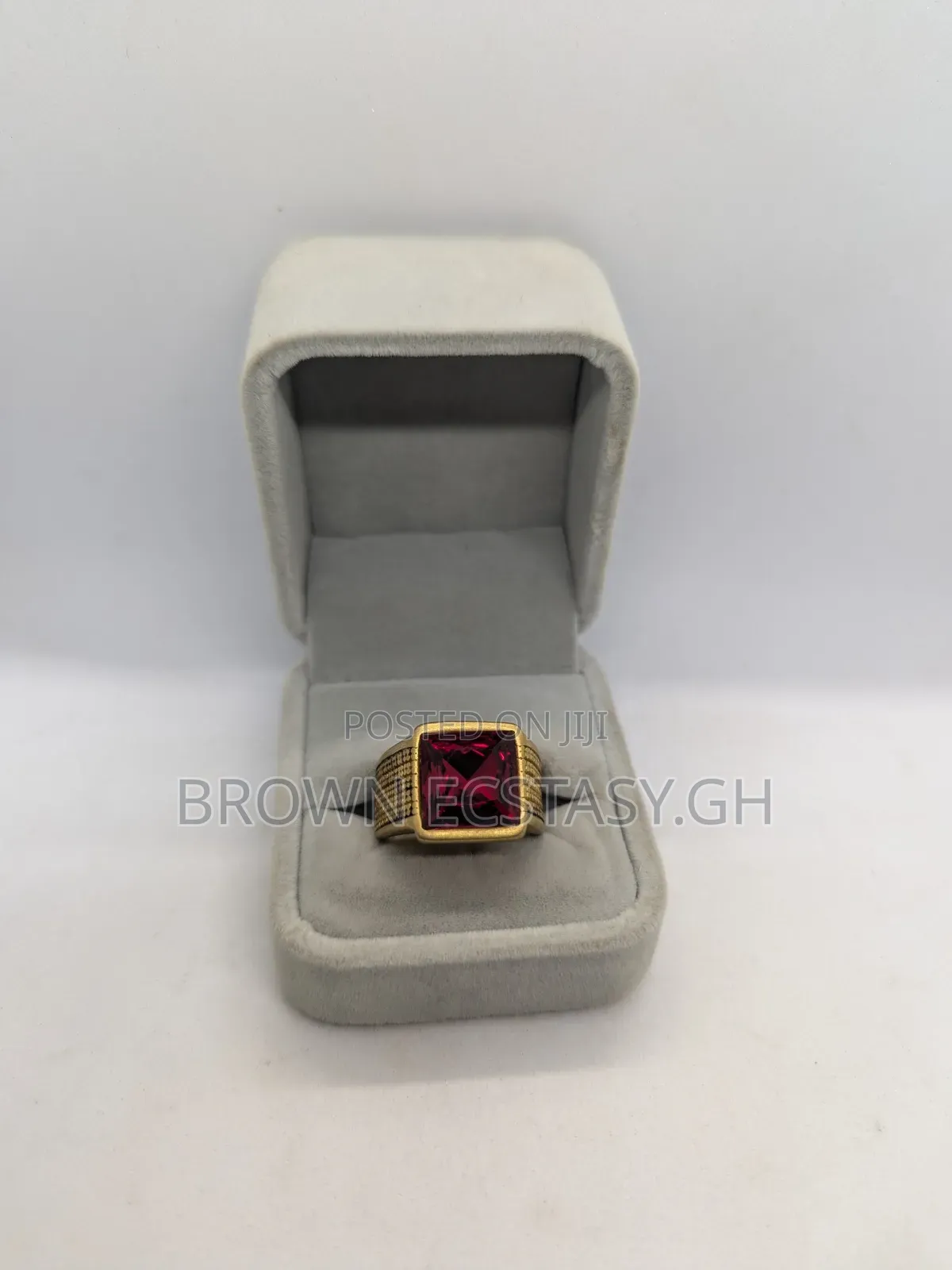 Red Stone Gold Plated Rings (Swipe for More Designs)