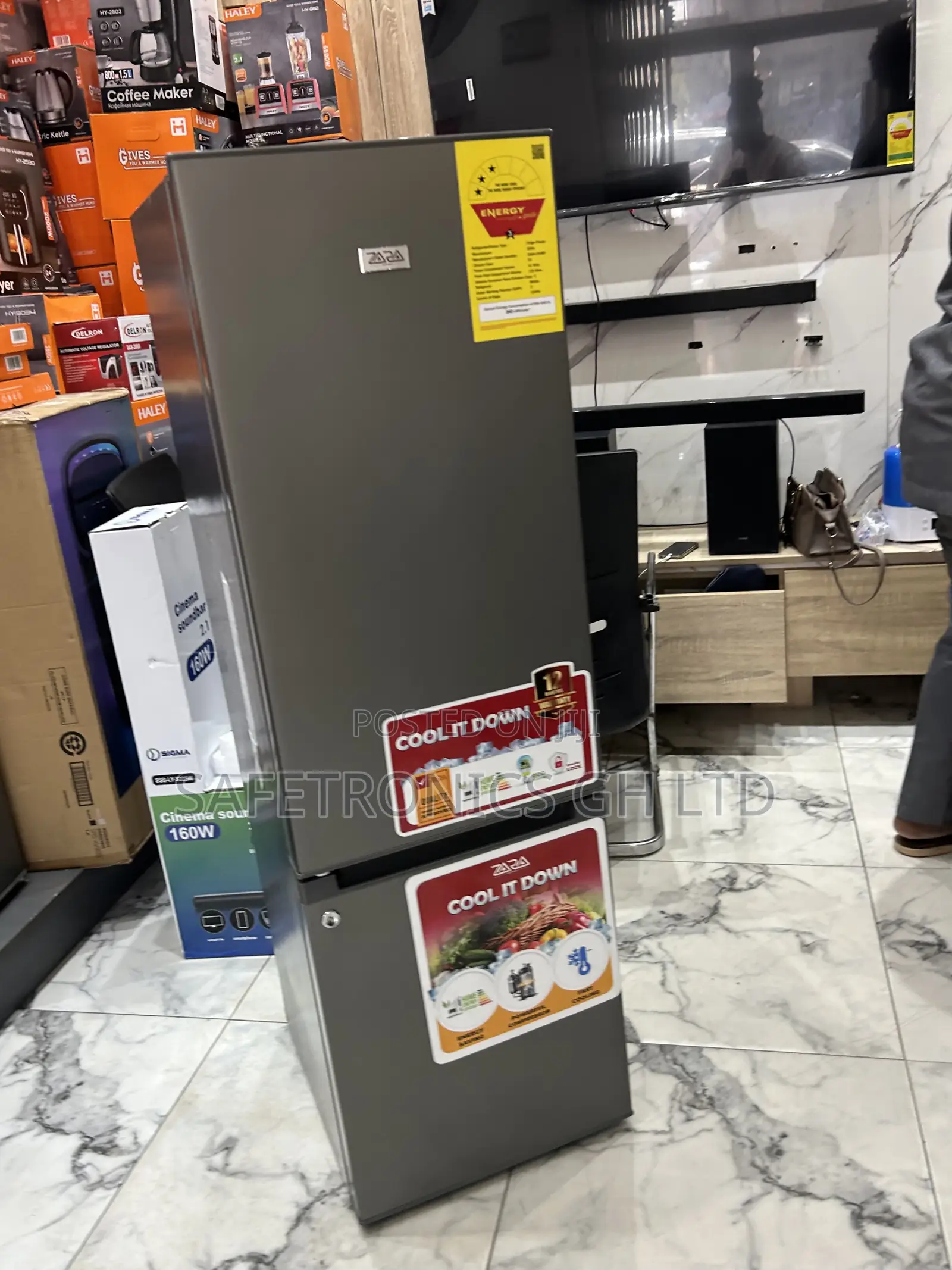 Design Classic 161l Bottom Mount Zara 240bf Sliver Key Fridge