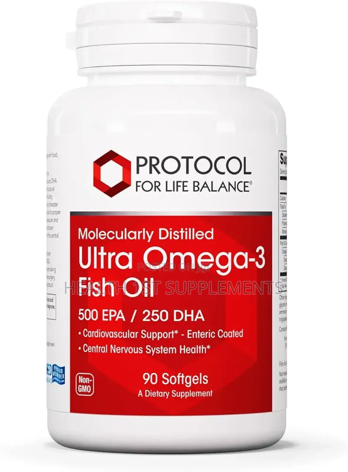 Ultra Omega-3 Fish Oil, Brain, Heart, Nerve Joint Health 90 Softgels