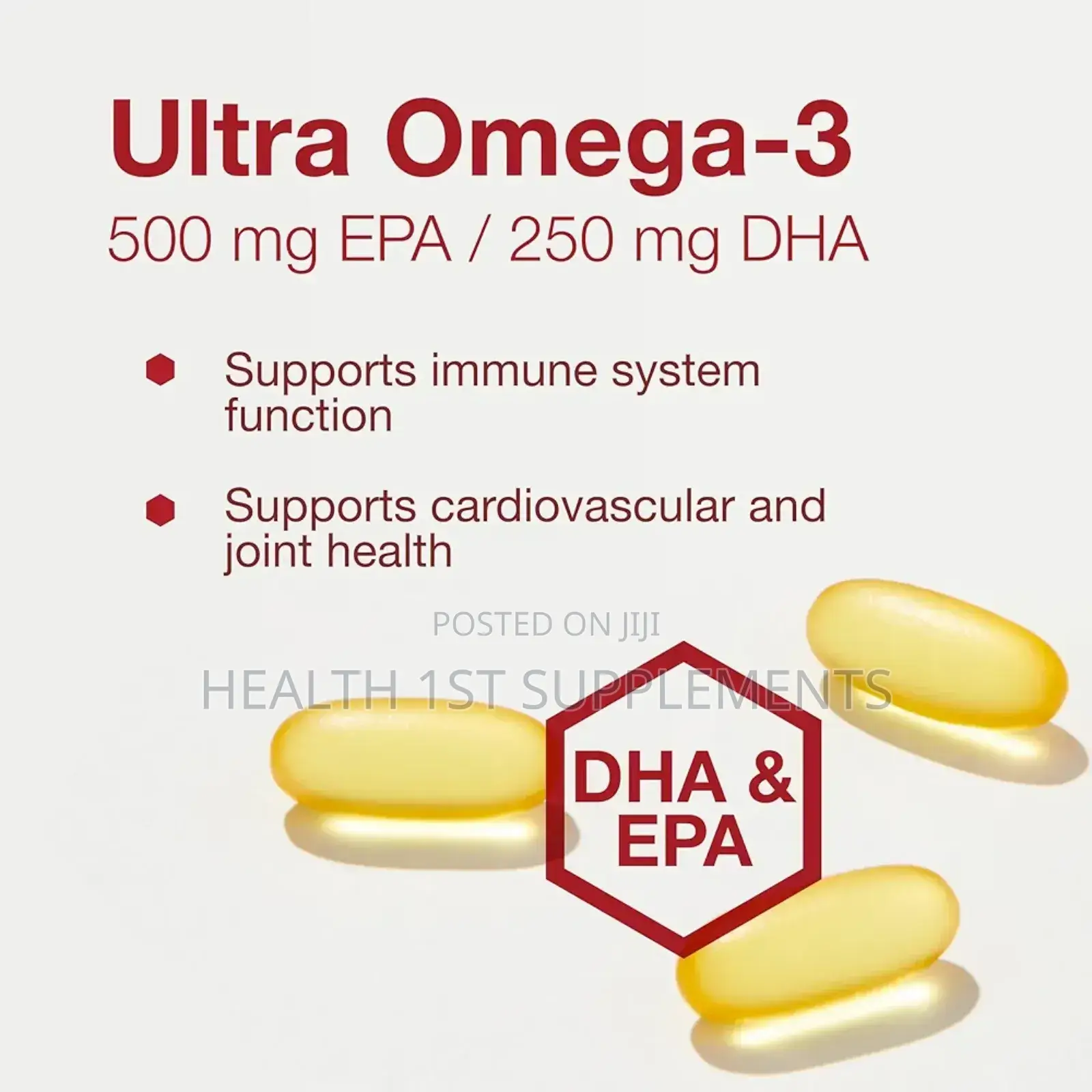 Ultra Omega-3 Fish Oil, Brain, Heart, Nerve Joint Health 90 Softgels
