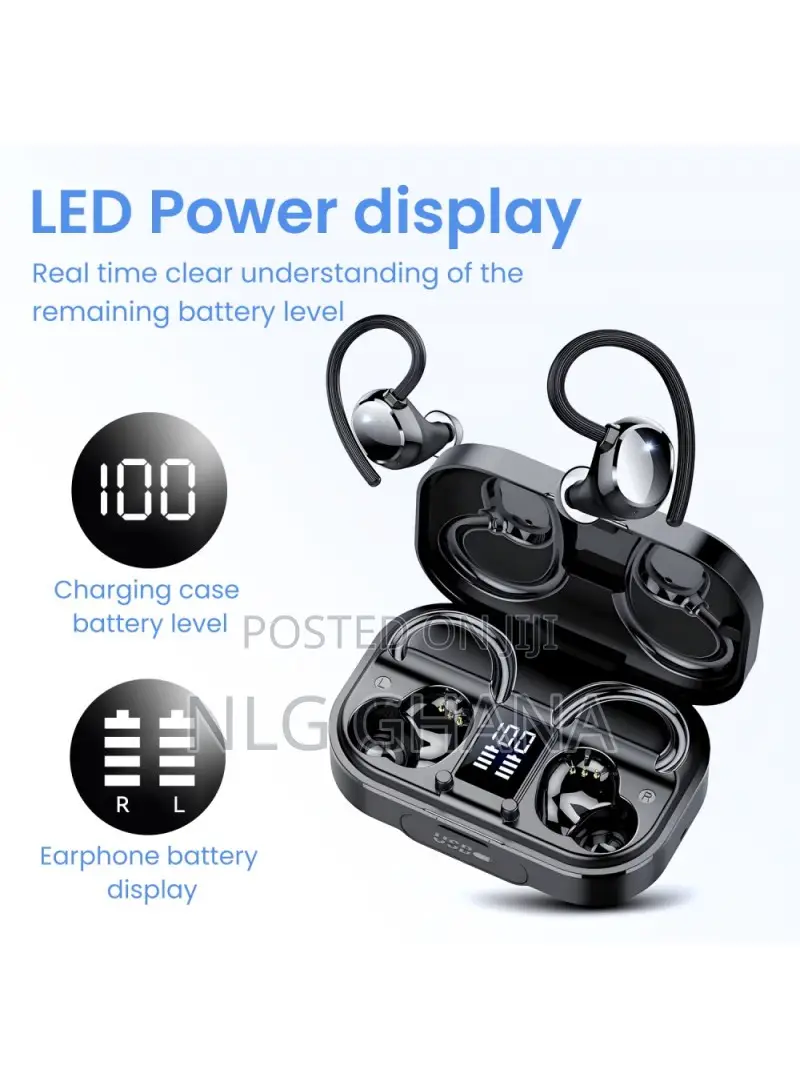 TWS Earphones With Power Bank Function Ear Hook Bluetooth. Tvx27061