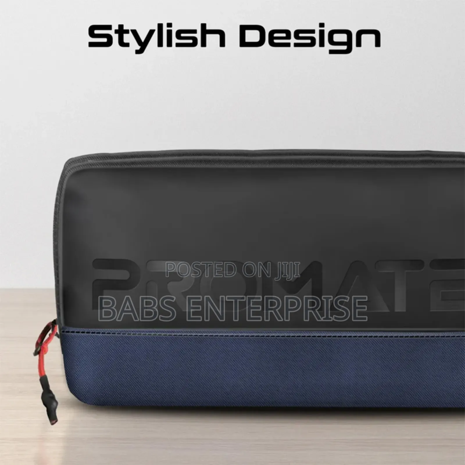 Promate Vali Lightweight Tech Essential Organizer Pouch Bag Black
