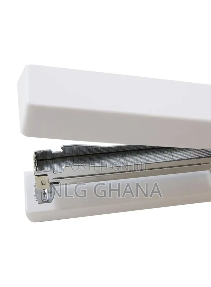 Modern White Desk Stapler - Heavy-Duty Metal Office Stapler. Ghx6271