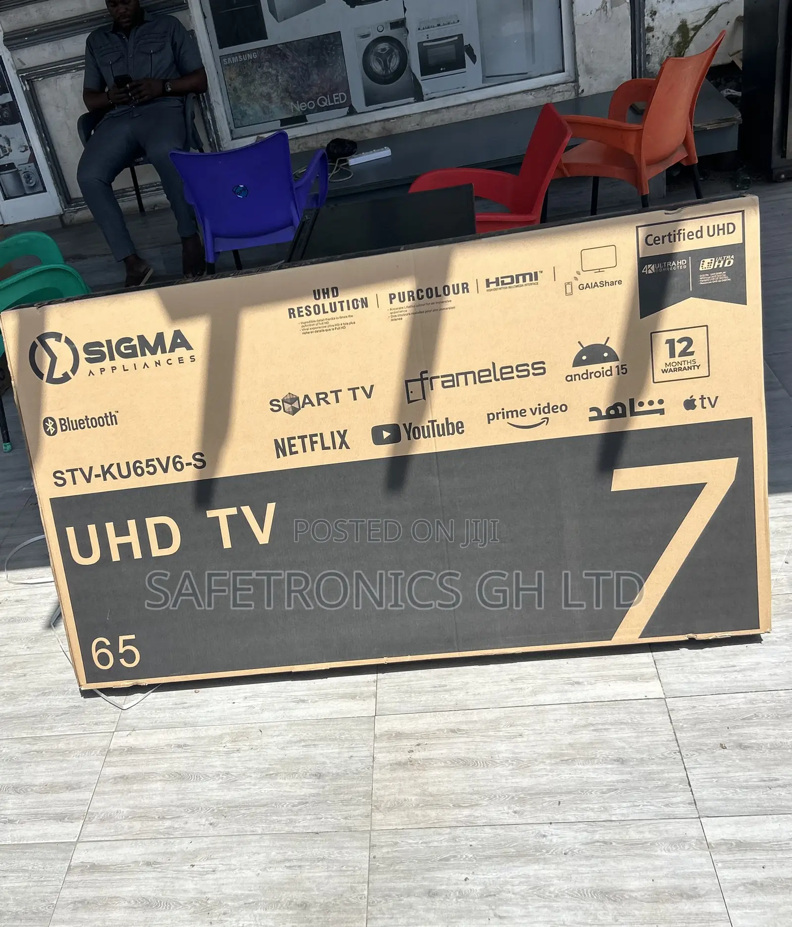Smart Led Sigma 65 Inch Clear Frameless Digital Satellite Tv