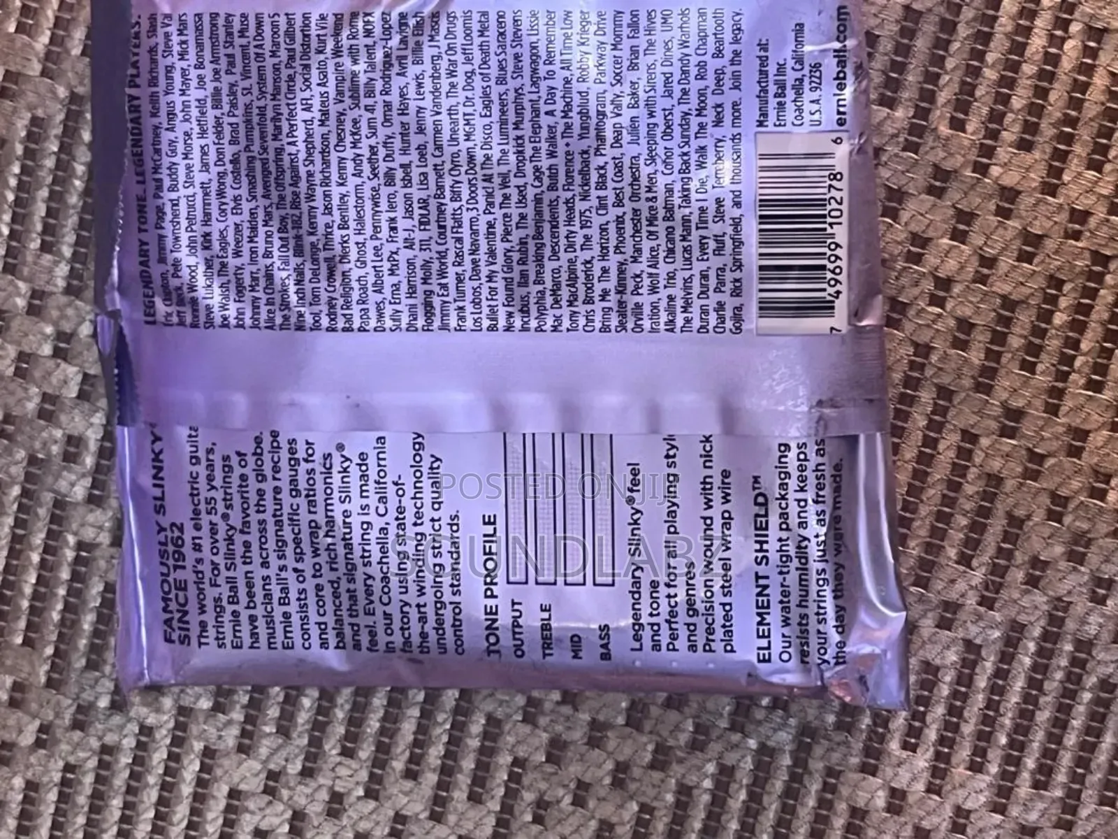 Ernie Ball Ultra Slinky Electric Guitar Strings.