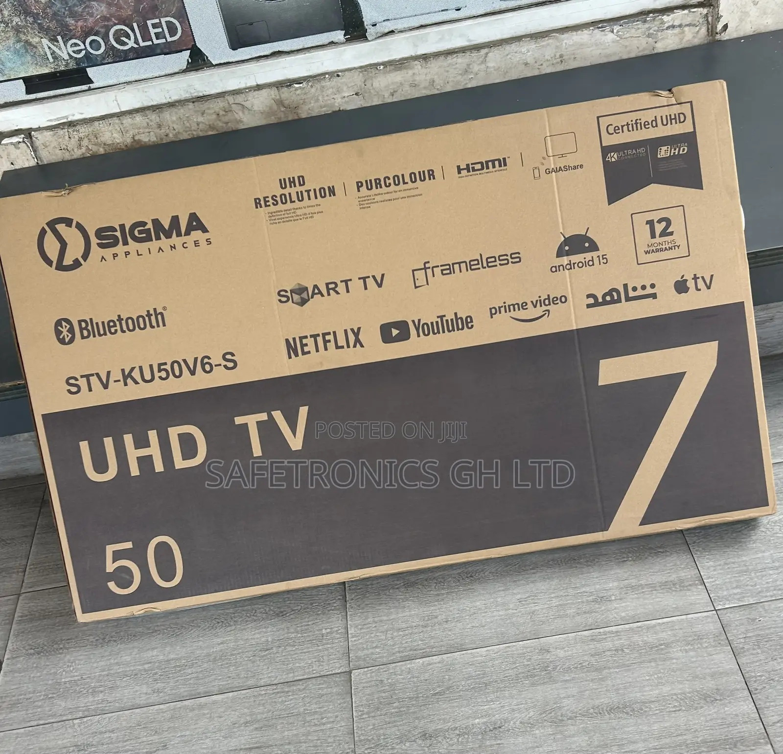 Android Led Digital Satellite 50 Inch Sigma Ultra Clear Tv