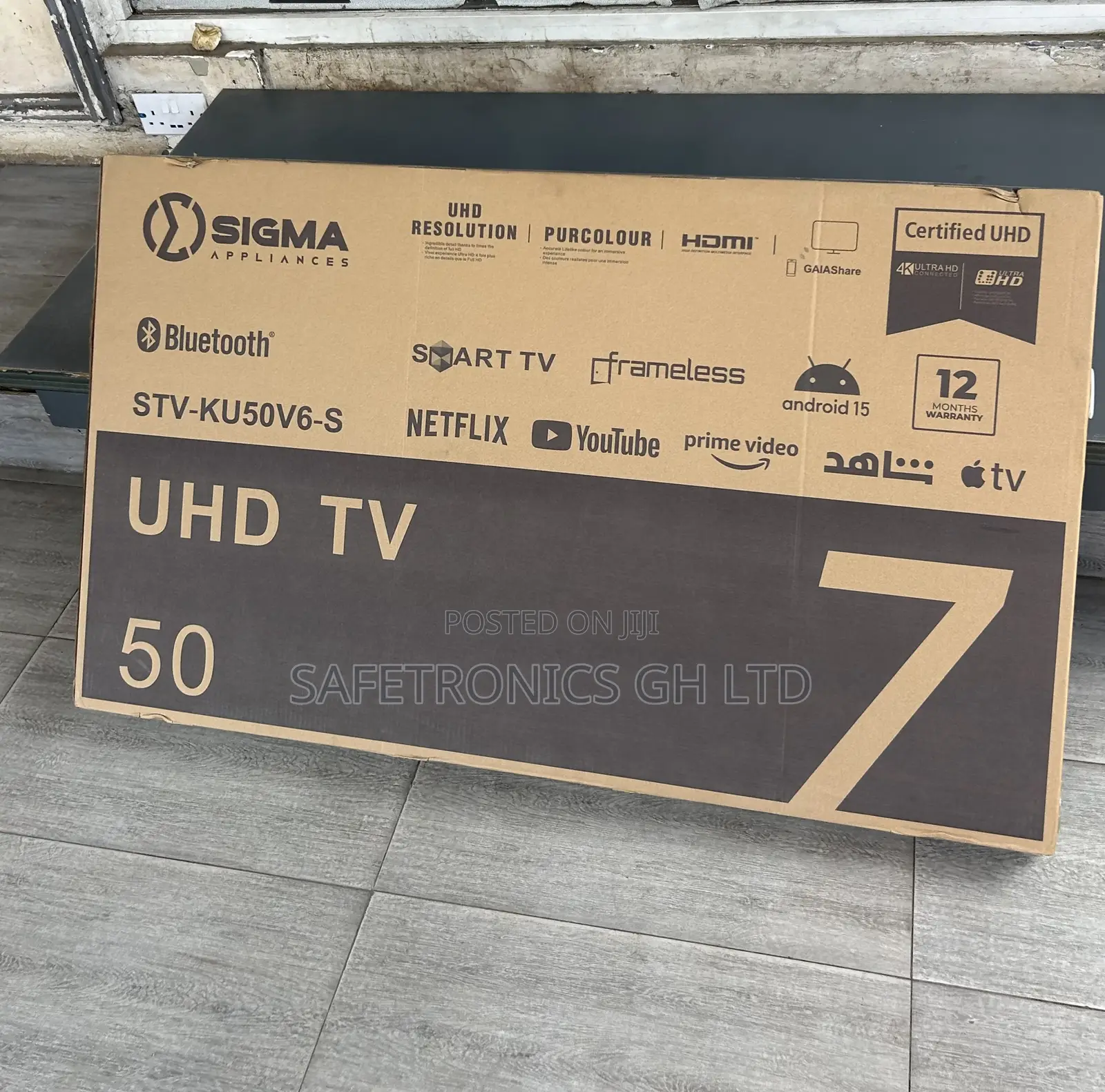 Android Led Digital Satellite 50 Inch Sigma Ultra Clear Tv