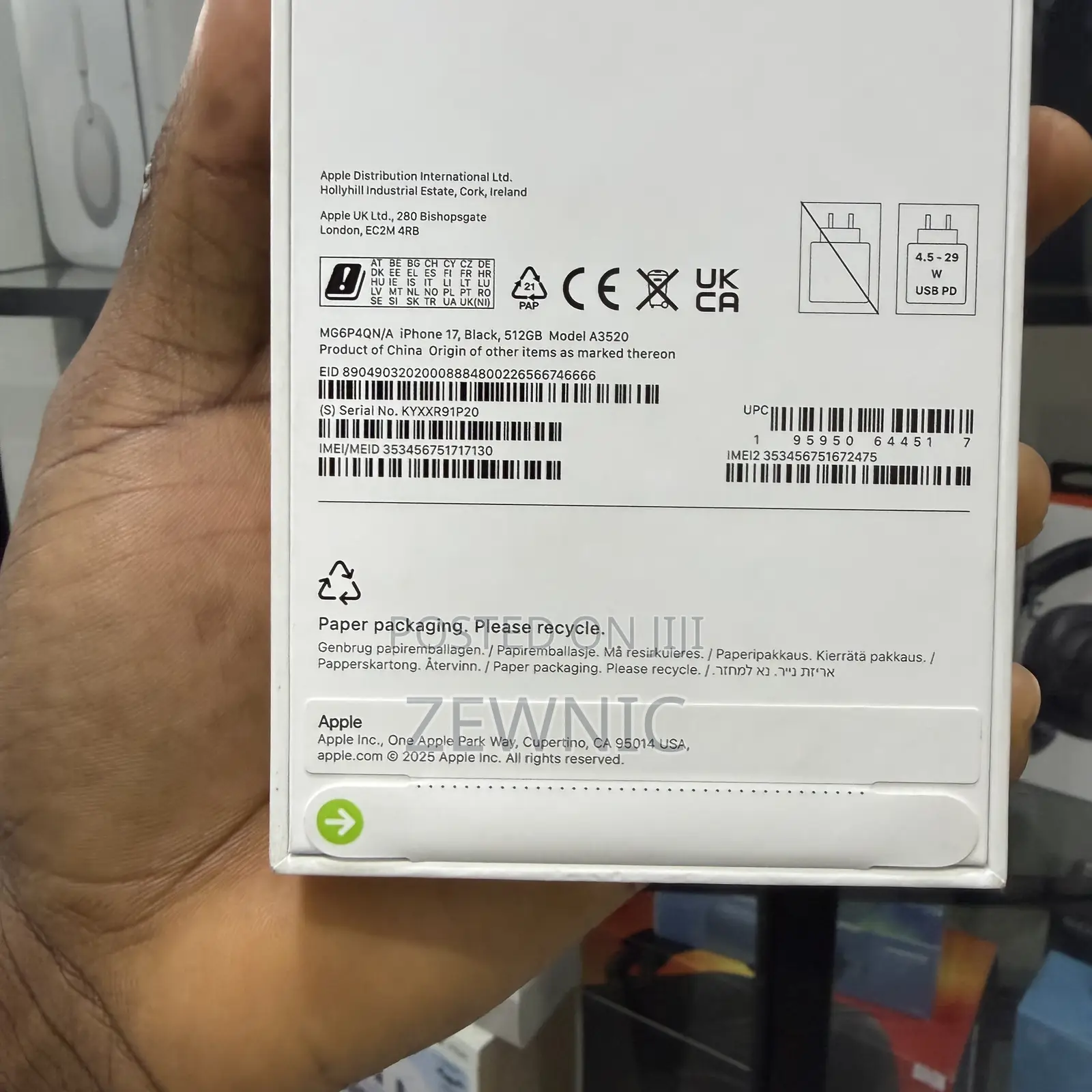 New Apple iPhone 17 512 GB Black