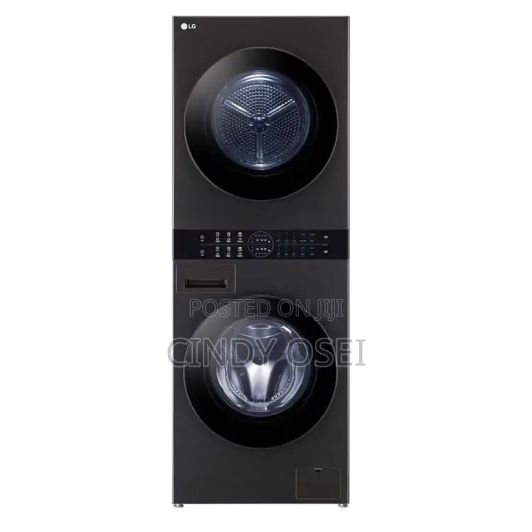 13/10kg Lg Washtowertm With Centre Controltm, Black Steel Color