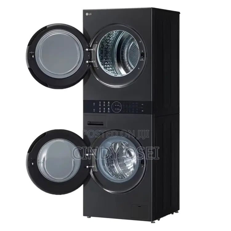 13/10kg Lg Washtowertm With Centre Controltm, Black Steel Color