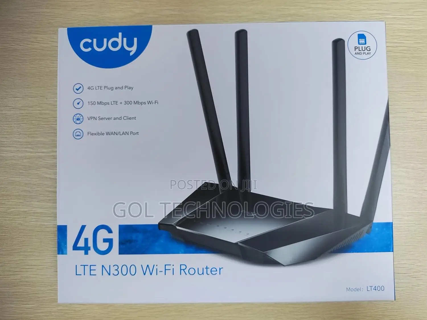 Cudy Sim 4g Wifi Router With a Nano-Sim Slot and Four Ethernet Ports