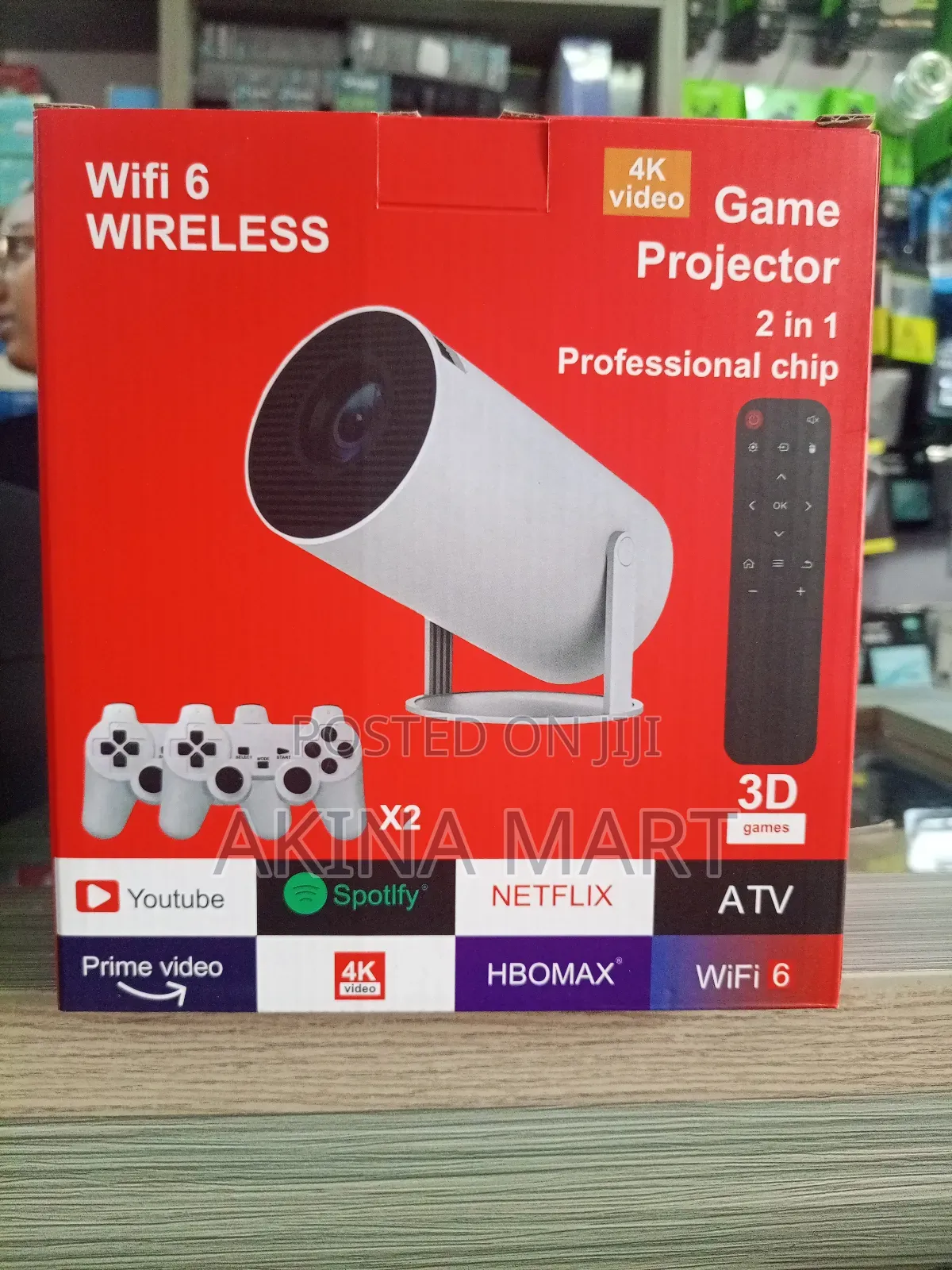 Ultra Hd Game Projector +2 Controllers