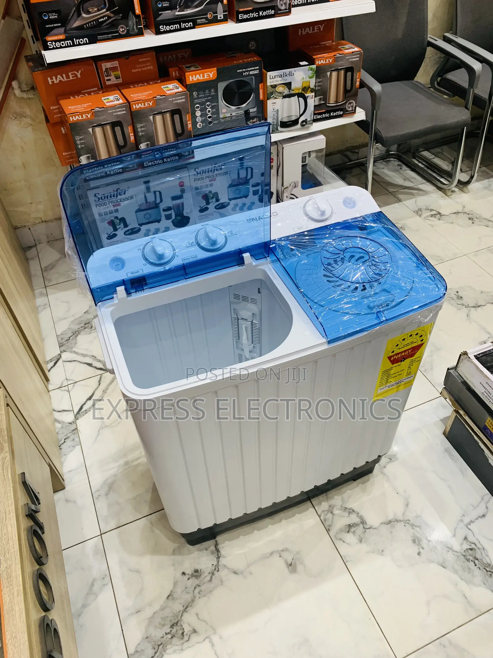 Fast Dewatering Semi Automatic Washing Machine 8kg Nasco White