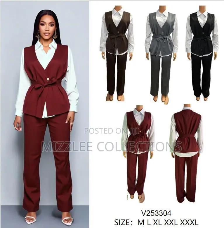 3piece Sleeveless Suit for Ladies