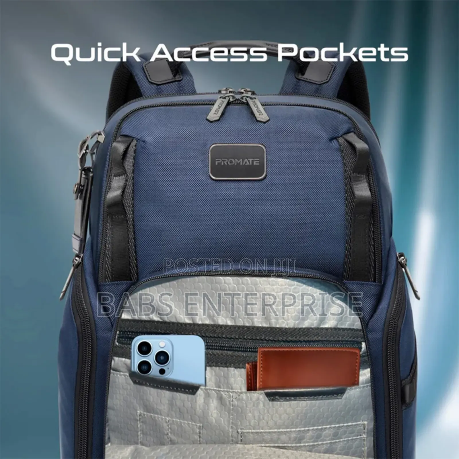 Promate Oracle-bp Securestorage 15.6 Inches Laptop Backpack Blue