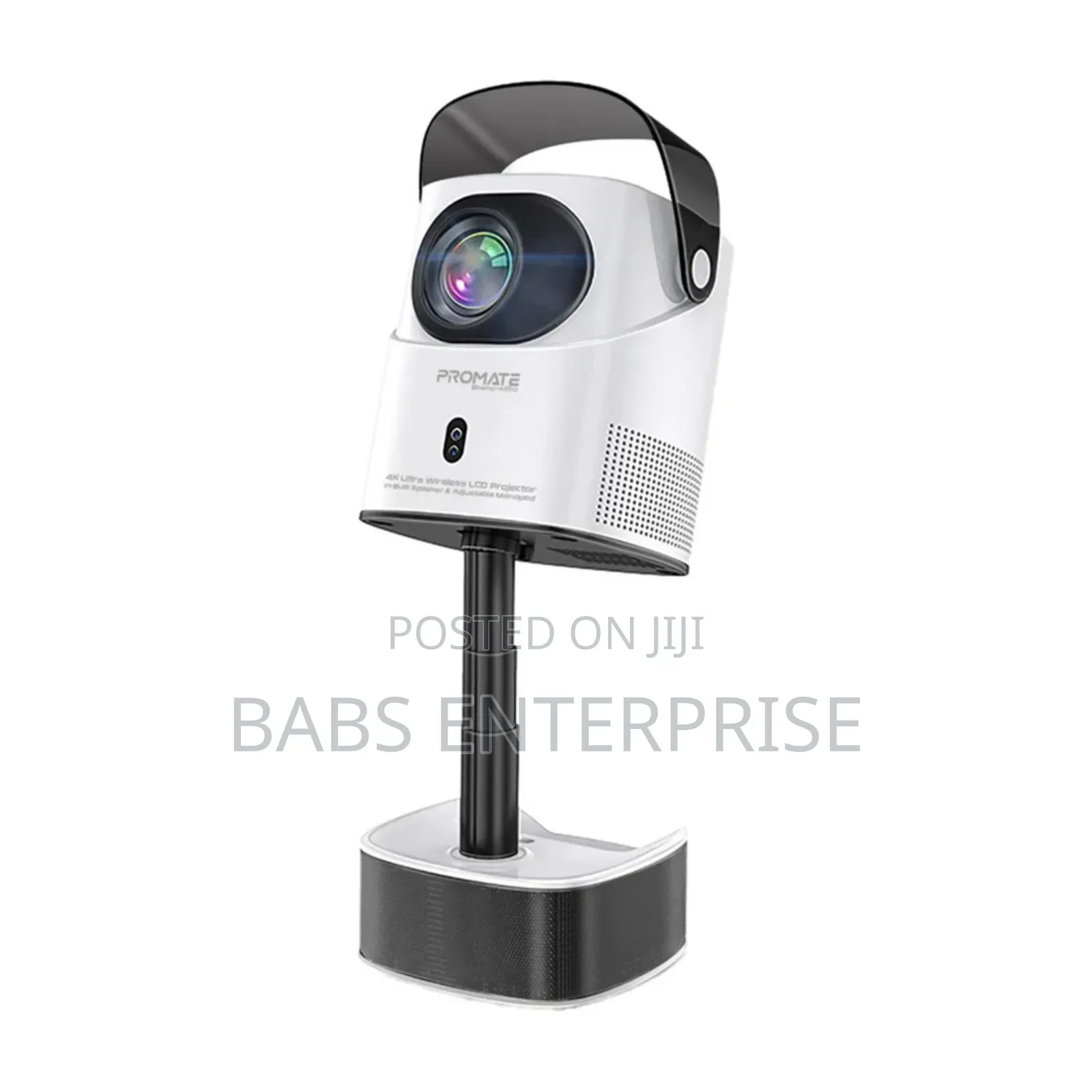 Promate Beamer-a250 4k Ultra Hd Wireless Lcd Projector Speaker & Stand
