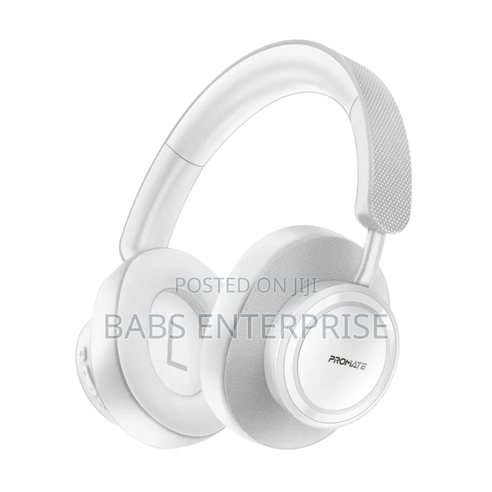 Promate Takt High Fidelity Over-ear Stereo Wireless Headphones – White