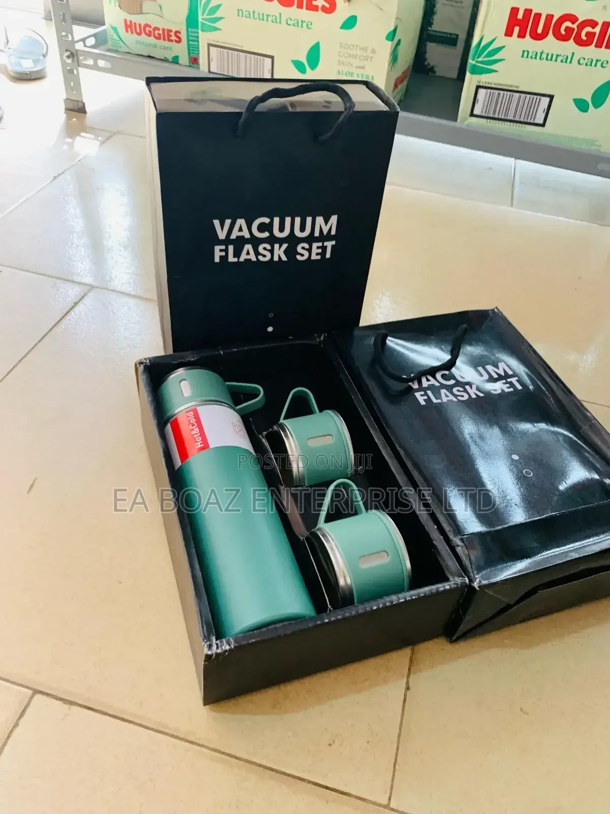 2 In 1 Stainless Vacuum Thermo Flask Set For Keeping Hot/Cold Liquid