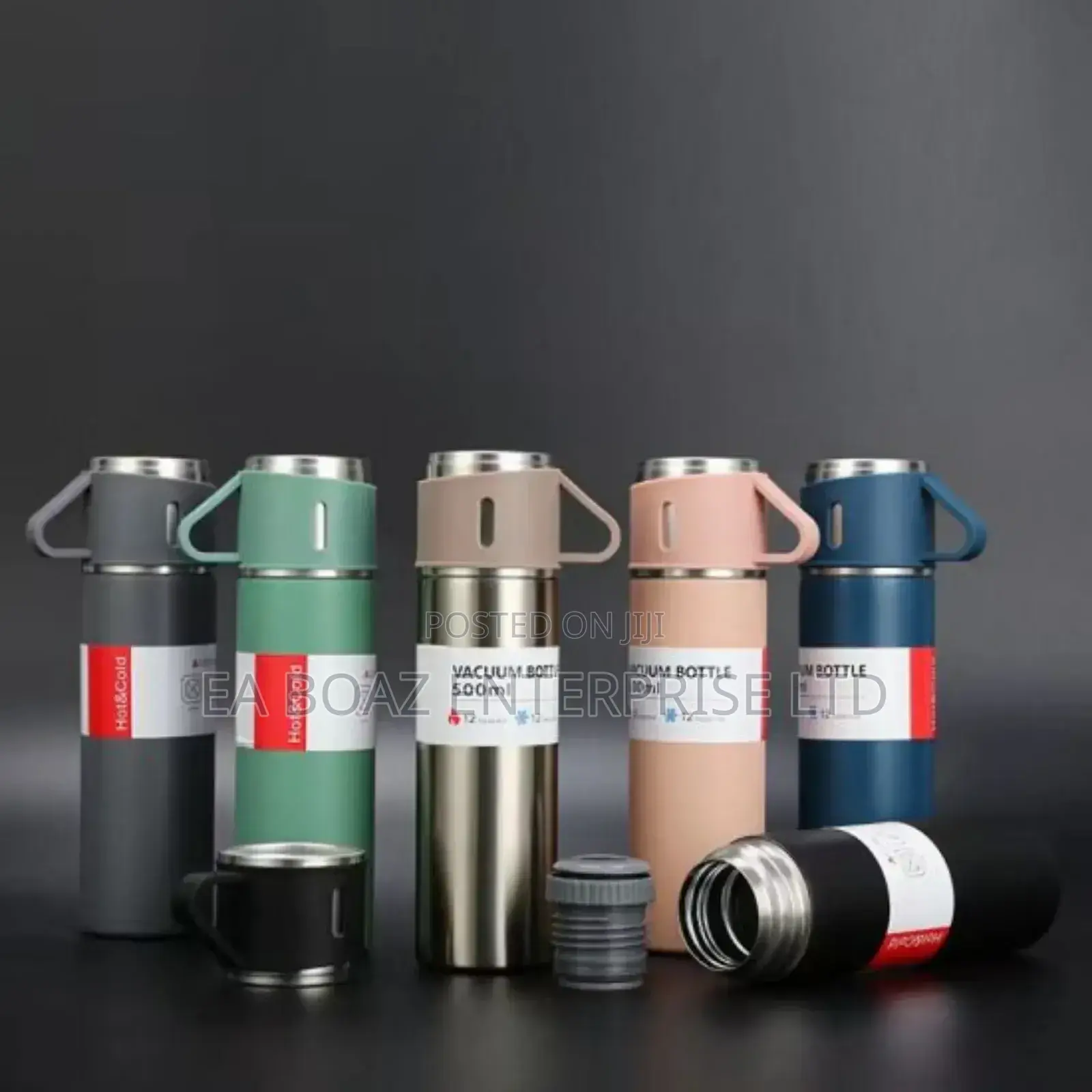 2 In 1 Stainless Vacuum Thermo Flask Set For Keeping Hot/Cold Liquid