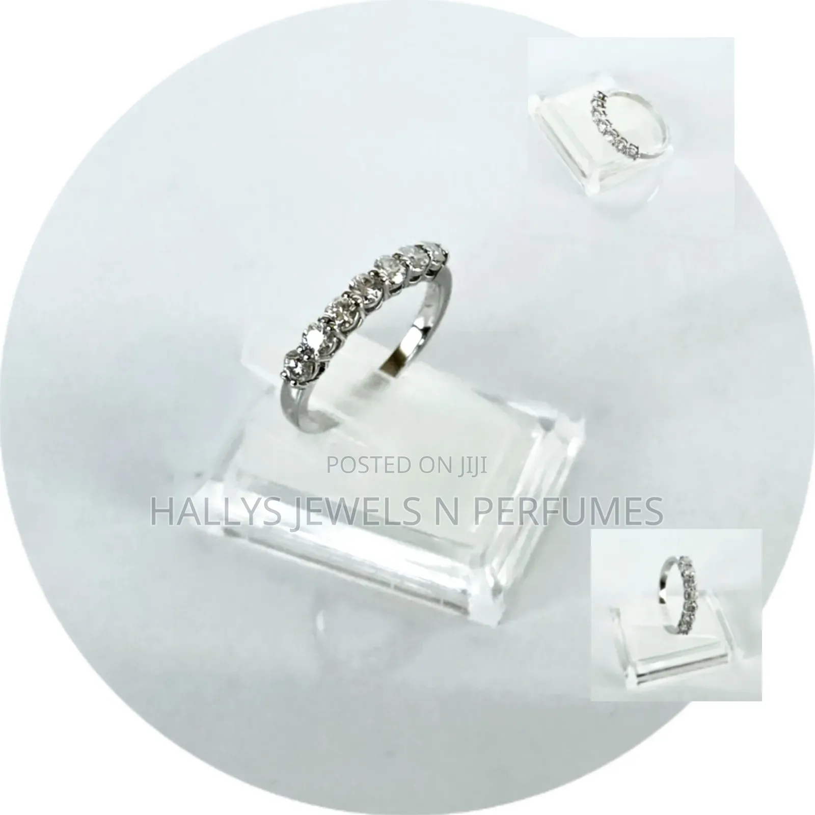 Sterling Silver Moissanite Diamond Engagement or Promise Ring,
