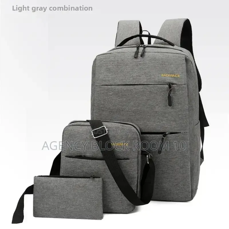 Classic 3 In 1 Backpack For School/Work/Business -black