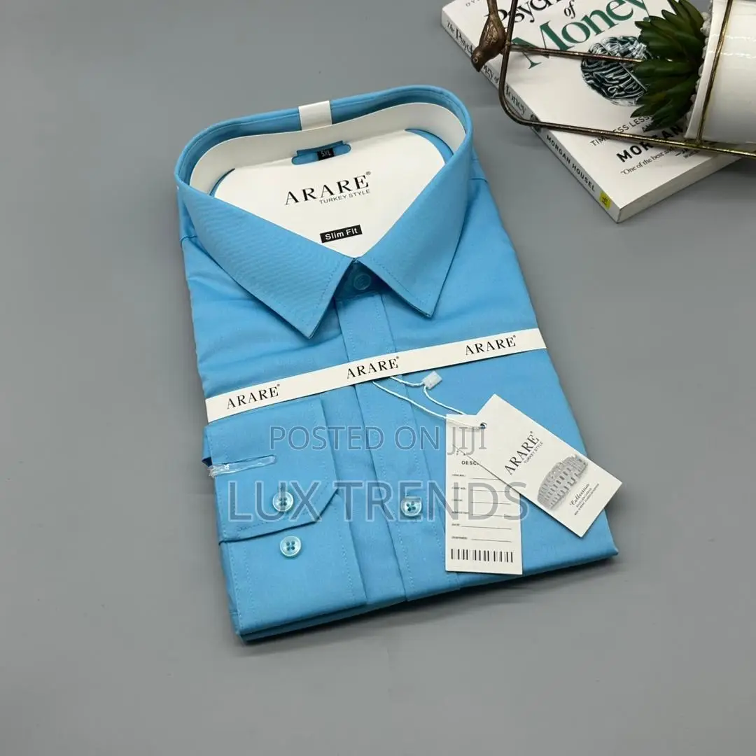 Formal Long Sleeves Plain Shirts for Men