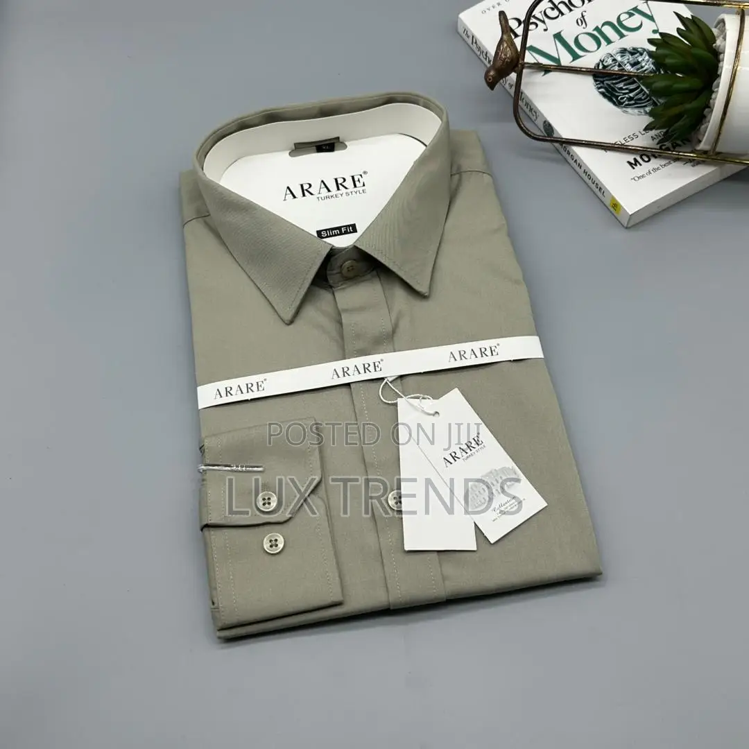 Formal Long Sleeves Plain Shirts for Men