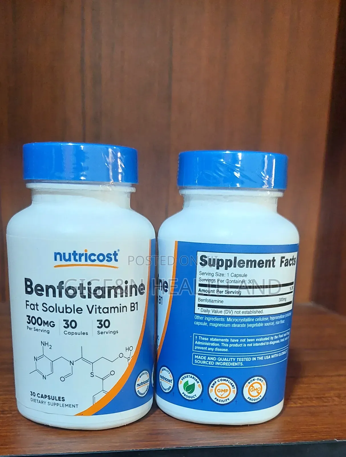 Nutricost ,Fat-Soluble Vitamin B1 Benfotiamine ( Nerves Glucose Sup.)