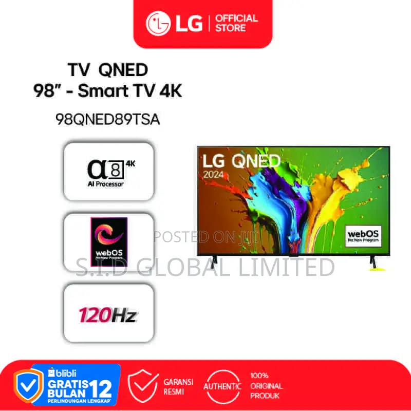 Lg 98” Qned 4k Uhd Smart Webos 98qned89tua Quantumdot + Nanocell Plus