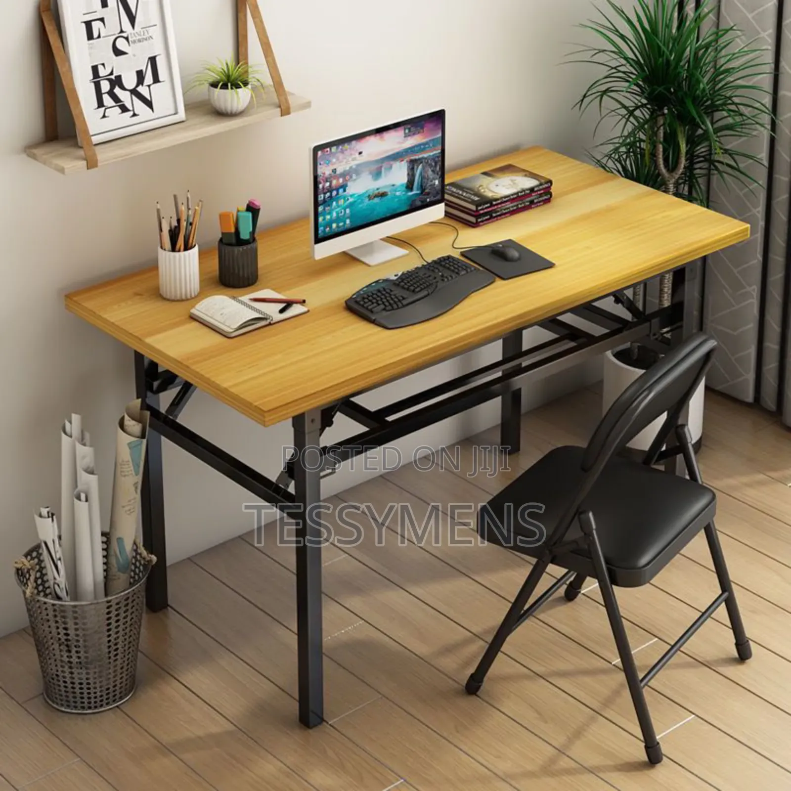 Foldable Study Table 140 by 60 Cm