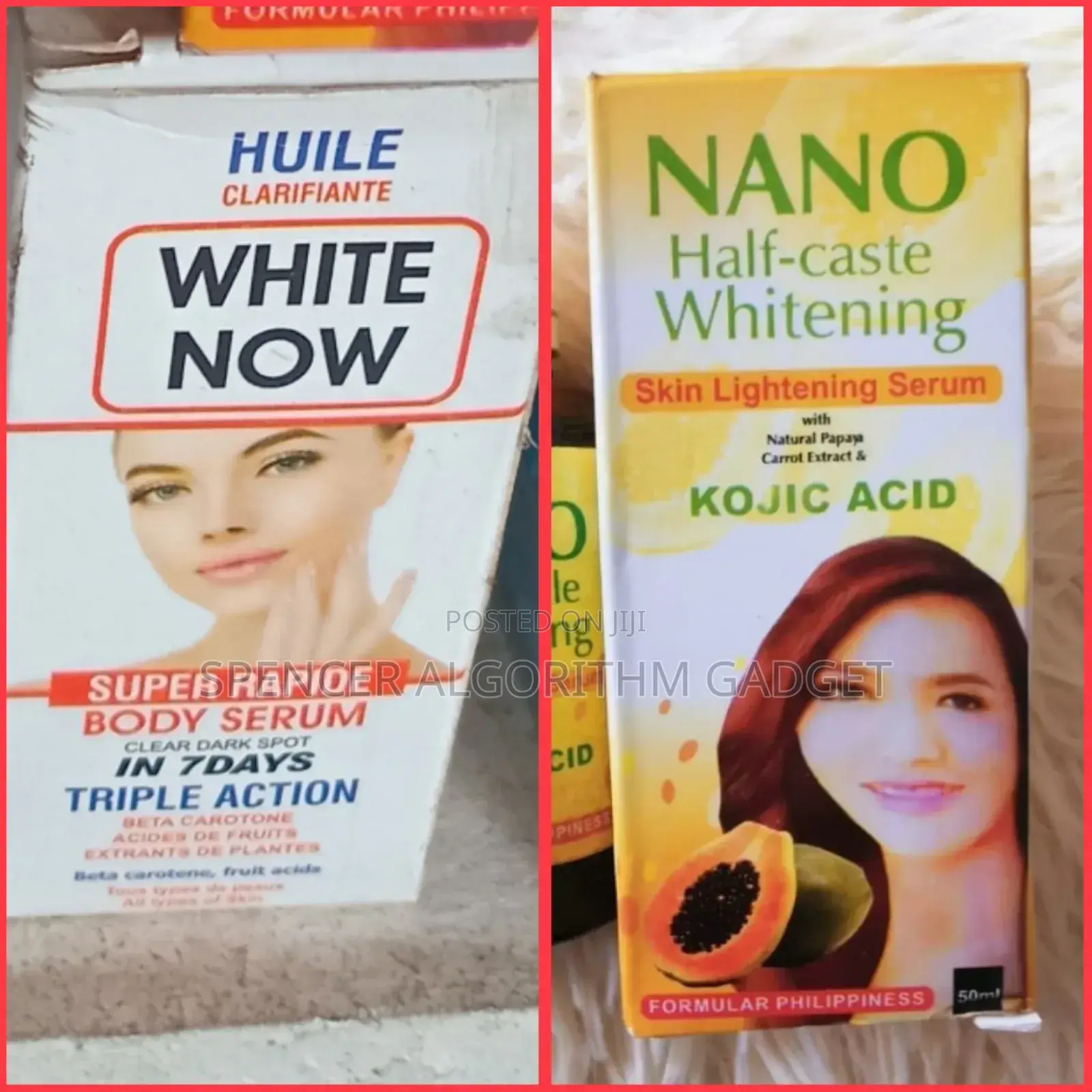 Nano Half Cast /White Now Whitening Serum (35gh for Each)