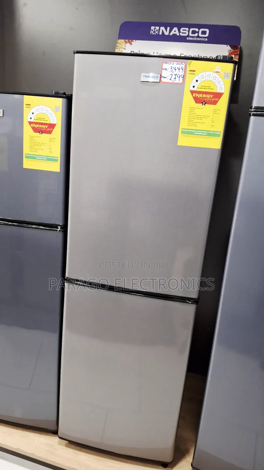 Nasco 158ltrs Bottom Freezer Refrigerator Nasd2-20fl